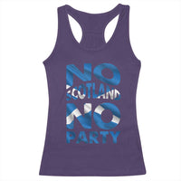No Scotland No Party Scottish Racerback Tank Top Retro Scottish Banner Fan Scotland Flag