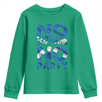 No Scotland No Party Scottish Youth Sweatshirt Retro Scottish Banner Fan Scotland Flag