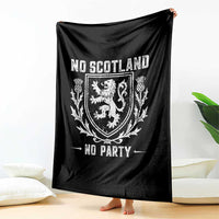No Scotland No Party Scottish Flag Throw Blanket Retro Scotland Rampant Lion