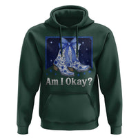 Am I Okay Hoodie Boot Cowgirl Coquette Bow - Wonder Print Shop