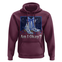 Am I Okay Hoodie Boot Cowgirl Coquette Bow - Wonder Print Shop