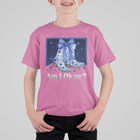 Am I Okay T Shirt For Kid Boot Cowgirl Coquette Bow - Wonder Print Shop
