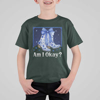 Am I Okay T Shirt For Kid Boot Cowgirl Coquette Bow - Wonder Print Shop