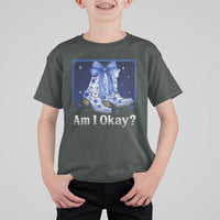 Am I Okay T Shirt For Kid Boot Cowgirl Coquette Bow - Wonder Print Shop