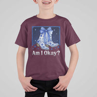 Am I Okay T Shirt For Kid Boot Cowgirl Coquette Bow - Wonder Print Shop
