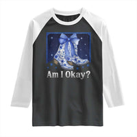Am I Okay Raglan Shirt Boot Cowgirl Coquette Bow - Wonder Print Shop