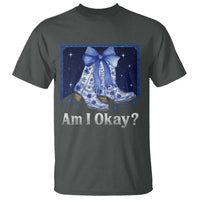 Am I Okay T Shirt Boot Cowgirl Coquette Bow - Wonder Print Shop