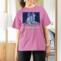 Am I Okay T Shirt For Women Boot Cowgirl Coquette Bow - Wonder Print Shop