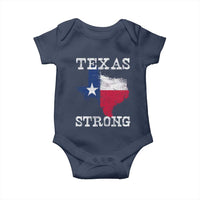 Strong Texas Baby Onesie Distressed Flag Texan Pride Flood Relief Disaster - Wonder Print Shop