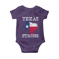 Strong Texas Baby Onesie Distressed Flag Texan Pride Flood Relief Disaster - Wonder Print Shop