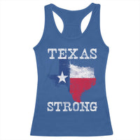 Strong Texas Racerback Tank Top Distressed Flag Texan Pride Flood Relief Disaster - Wonder Print Shop