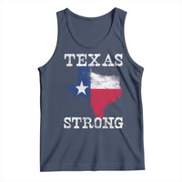 Strong Texas Tank Top Distressed Flag Texan Pride Flood Relief Disaster - Wonder Print Shop