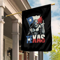 Bigfoot Texas Garden Flag Sasquatch Loves Rock On Hand Texan Texas Flag - Wonder Print Shop