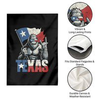 Bigfoot Texas Garden Flag Sasquatch Loves Rock On Hand Texan Texas Flag - Wonder Print Shop