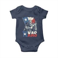Bigfoot Texas Baby Onesie Sasquatch Loves Rock On Hand Texan Texas Flag - Wonder Print Shop
