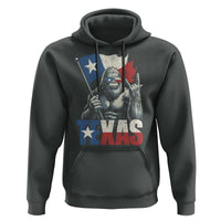 Bigfoot Texas Hoodie Sasquatch Loves Rock On Hand Texan Texas Flag - Wonder Print Shop