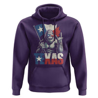 Bigfoot Texas Hoodie Sasquatch Loves Rock On Hand Texan Texas Flag - Wonder Print Shop