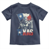 Bigfoot Texas Toddler T Shirt Sasquatch Loves Rock On Hand Texan Texas Flag - Wonder Print Shop