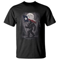 Bigfoot Texas T Shirt Forest Sasquatch Loves Rock On Hand Texas Flag - Wonder Print Shop