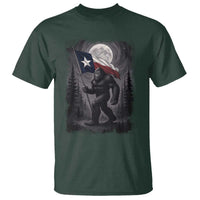 Bigfoot Texas T Shirt Forest Sasquatch Loves Rock On Hand Texas Flag - Wonder Print Shop