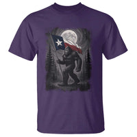 Bigfoot Texas T Shirt Forest Sasquatch Loves Rock On Hand Texas Flag - Wonder Print Shop