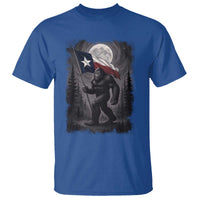 Bigfoot Texas T Shirt Forest Sasquatch Loves Rock On Hand Texas Flag - Wonder Print Shop