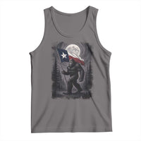 Bigfoot Texas Tank Top Forest Sasquatch Loves Rock On Hand Texas Flag - Wonder Print Shop