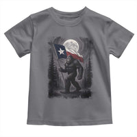 Bigfoot Texas Toddler T Shirt Forest Sasquatch Loves Rock On Hand Texas Flag - Wonder Print Shop
