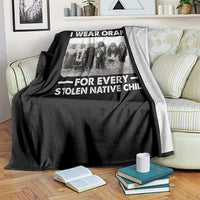 I Wear Orange For Every American Native Child Throw Blanket - Wonder Print Shop