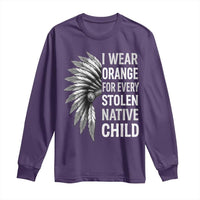 I Wear Orange For Every Stolen Native Child Long Sleeve Shirt Orange Day