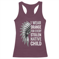 I Wear Orange For Every Stolen Native Child Racerback Tank Top Orange Day