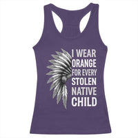 I Wear Orange For Every Stolen Native Child Racerback Tank Top Orange Day