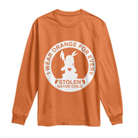 I Wear Orange For Every Stolen American Native Child Long Sleeve Shirt Bring Our Children Home Orange Day - Wonder Print Shop