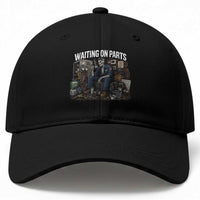 Waiting On Parts HVAC Tech Skeleton Funny Mechanic Graphic Baseball Cap