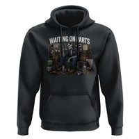 Waiting On Parts HVAC Tech Skeleton Funny Mechanic Graphic Hoodie