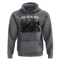 Waiting On Parts HVAC Tech Skeleton Funny Mechanic Graphic Hoodie