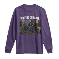 Waiting On Parts HVAC Tech Skeleton Funny Mechanic Graphic Long Sleeve Shirt