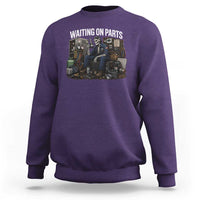 Waiting On Parts HVAC Tech Skeleton Funny Mechanic Graphic Sweatshirt