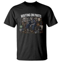 Waiting On Parts HVAC Tech Skeleton Funny Mechanic Graphic T Shirt
