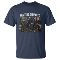 Waiting On Parts HVAC Tech Skeleton Funny Mechanic Graphic T Shirt