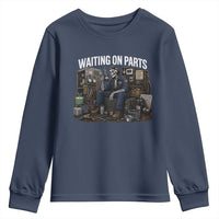 Waiting On Parts HVAC Tech Skeleton Funny Mechanic Graphic Youth Sweatshirt
