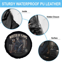 HVAC Tech Skeleton Mechanic Spare Tire Cover Master Of Flows Vintage Distressed Graphic