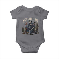 HVAC Tech Skeleton Mechanic Baby Onesie Master Of Flows Vintage Distressed Graphic