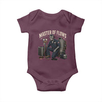 HVAC Tech Skeleton Mechanic Baby Onesie Master Of Flows Vintage Distressed Graphic