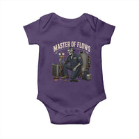 HVAC Tech Skeleton Mechanic Baby Onesie Master Of Flows Vintage Distressed Graphic