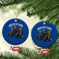 HVAC Tech Skeleton Mechanic Ceramic Ornament Master Of Flows Vintage Distressed Graphic
