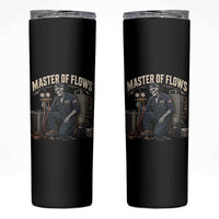 HVAC Tech Skeleton Mechanic Skinny Tumbler Master Of Flows Vintage Distressed Graphic