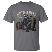 HVAC Tech Skeleton Mechanic T Shirt Master Of Flows Vintage Distressed Graphic