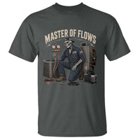 HVAC Tech Skeleton Mechanic T Shirt Master Of Flows Vintage Distressed Graphic