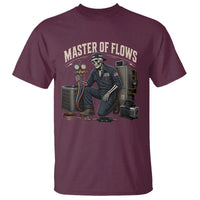 HVAC Tech Skeleton Mechanic T Shirt Master Of Flows Vintage Distressed Graphic
